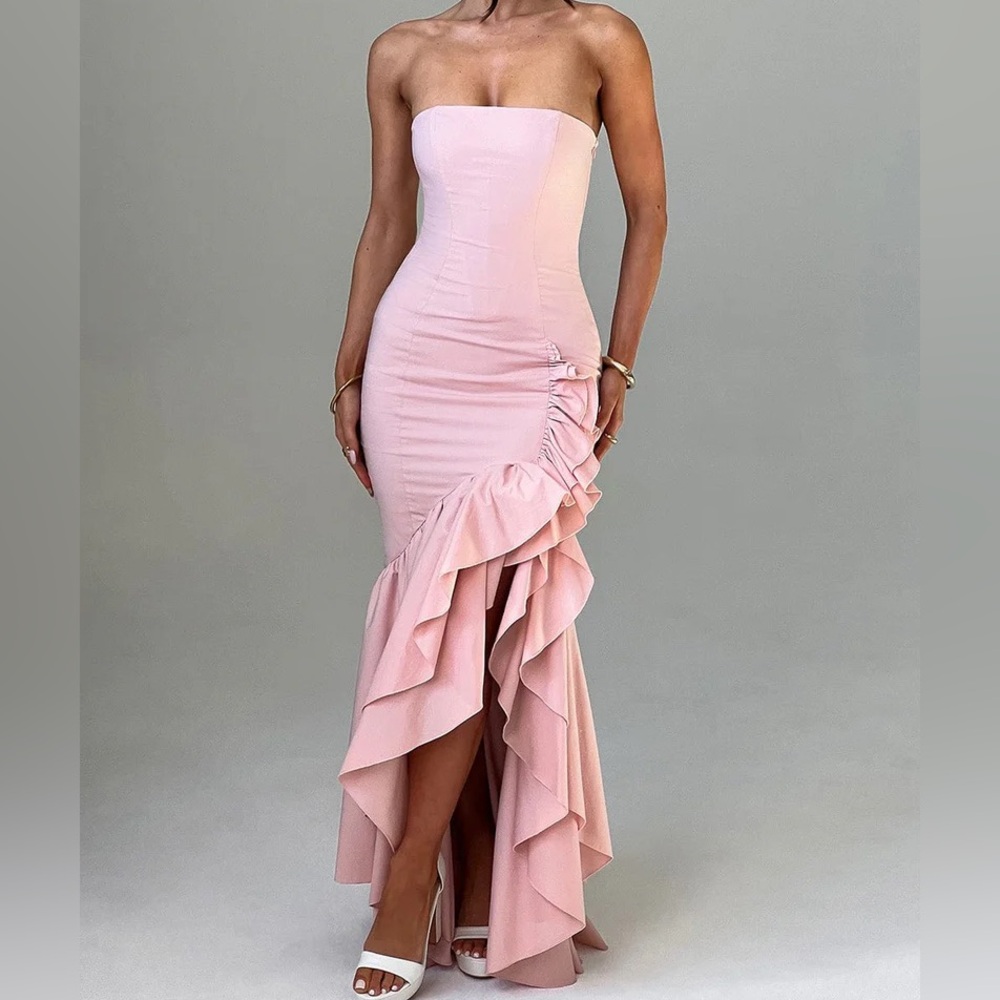 ANGELINA MAXI DRESS - BLUSH